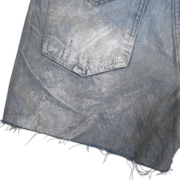 Derek Lam Denim Womens 27 Metallic Denim Jean Shorts - Picture 6 of 8